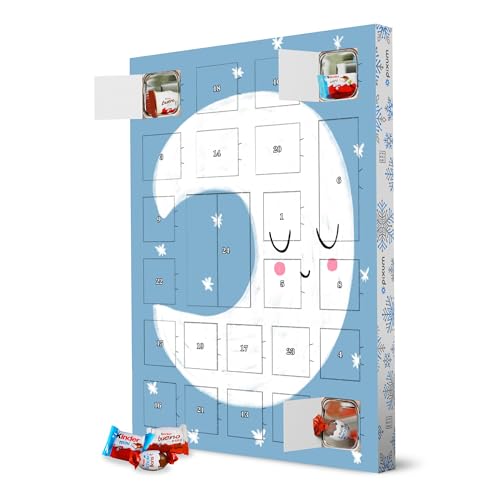 Adventskalender XXL mit Produkten von Kinder® Kleiner blauer Mond artboxONE Adventskalender Natur von artboxONE