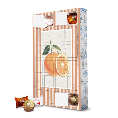 Adventskalender mit Pralinen von Ferrero Orange im Orangenstreifenrahmen artboxONE Adventskalender Natur Adventskalender mit Pralinen von Ferrero Orange im Orangenstreifenrahmen artboxONE Adventskalender Natur von artboxONE