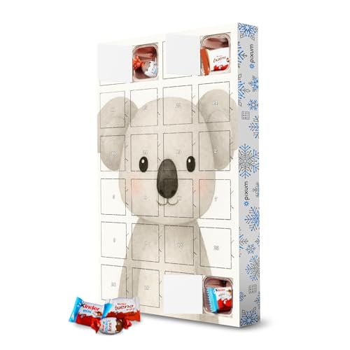 Adventskalender mit Produkten von Kinder® Aquarell Koala Illustration artboxONE Adventskalender Für Kinder von artboxONE