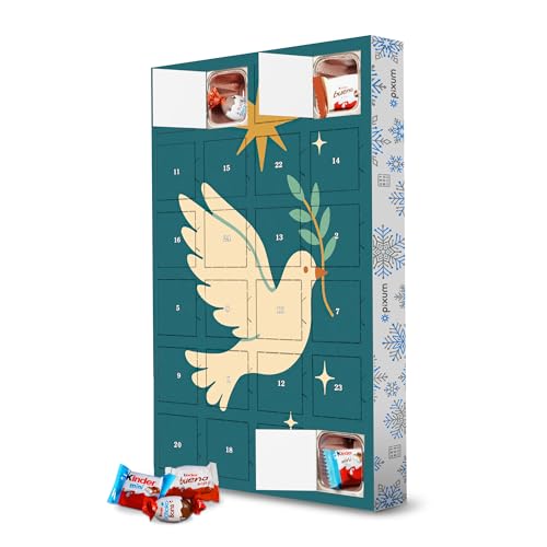 Adventskalender mit Produkten von Kinder® Dove Of Peace artboxONE Adventskalender Für Kinder von artboxONE