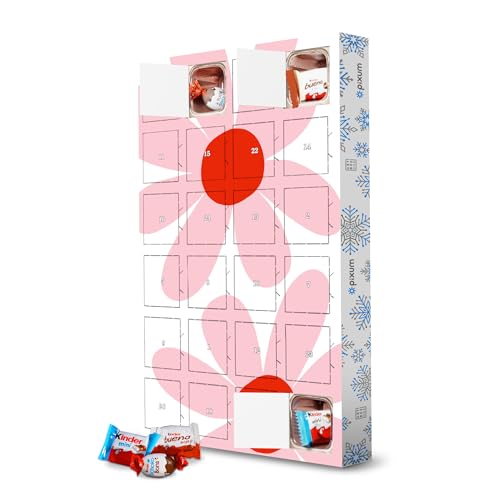 Adventskalender mit Produkten von Kinder® Gänseblümchen Rosarot artboxONE Adventskalender Natur von artboxONE