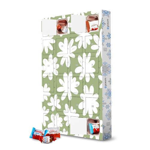 Adventskalender mit Produkten von Kinder® Gänseblümchen grün artboxONE Adventskalender Natur von artboxONE