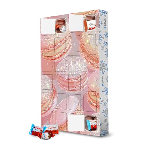 Adventskalender mit Produkten von Kinder® Glitzer Macarons artboxONE Adventskalender Für Kinder von artboxONE
