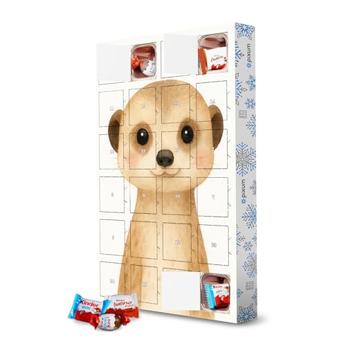 Adventskalender mit Produkten von Kinder® Meerkat -Illustration artboxONE Adventskalender Für Kinder von artboxONE