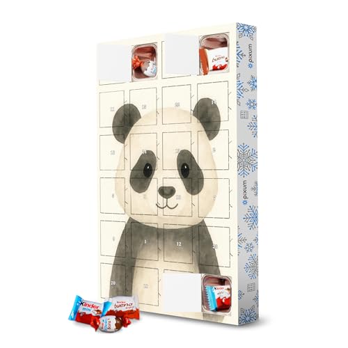 Adventskalender mit Produkten von Kinder® Netter Aquarellpanda artboxONE Adventskalender Für Kinder von artboxONE