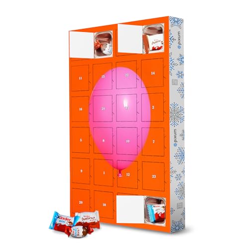 Adventskalender mit Produkten von Kinder® Pink ballon loves orange artboxONE Adventskalender Für Kinder von artboxONE