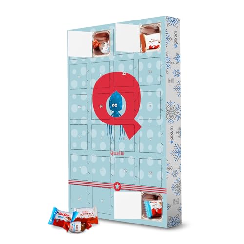 Adventskalender mit Produkten von Kinder® Q wie Qualle artboxONE Adventskalender Für Kinder von artboxONE