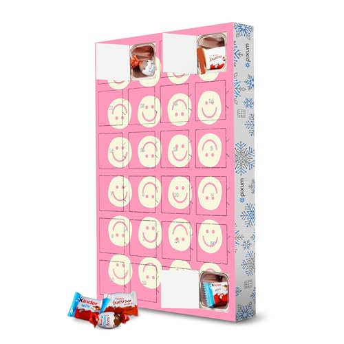 Adventskalender mit Produkten von Kinder® Verspieltes Smiley -Muster artboxONE Adventskalender Für Kinder von artboxONE
