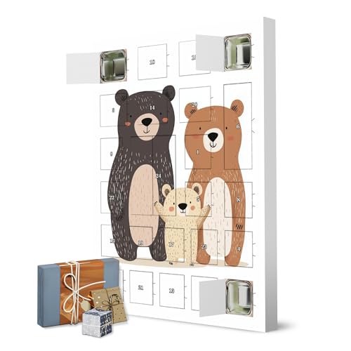 Adventskalender zum Selbstbefüllen Bärenfamilie artboxONE Adventskalender Für Kinder von artboxONE