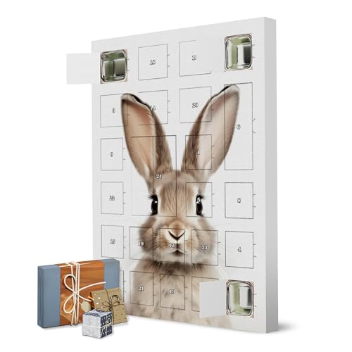 Adventskalender zum Selbstbefüllen Charly Niedlicher Hase artboxONE Adventskalender Natur von artboxONE