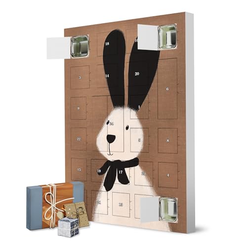 Adventskalender zum Selbstbefüllen Flauschige Hasen Tierliebe artboxONE Adventskalender Natur von artboxONE