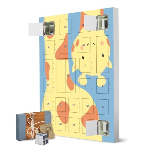 Adventskalender zum Selbstbefüllen Giraffe Selfie Blau artboxONE Adventskalender Natur von artboxONE