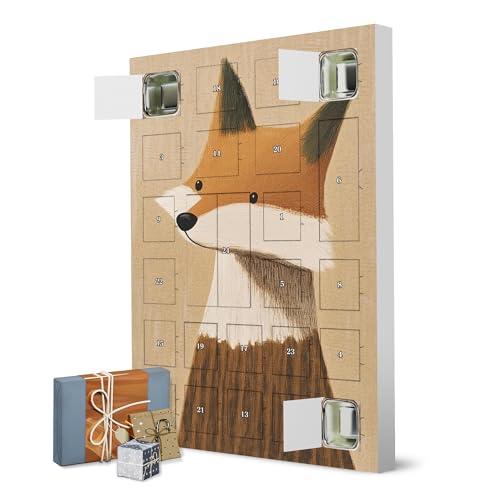 Adventskalender zum Selbstbefüllen Nico niedlicher Fuchs artboxONE Adventskalender Natur von artboxONE