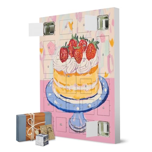 Adventskalender zum Selbstbefüllen Pastel strawberry shortcake artboxONE Adventskalender Für Kinder von artboxONE