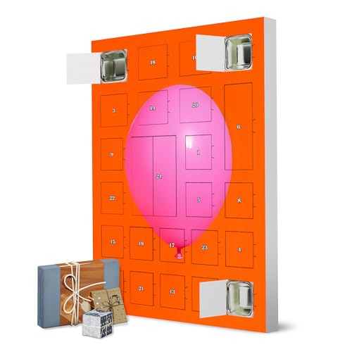 Adventskalender zum Selbstbefüllen Pink ballon loves orange artboxONE Adventskalender Für Kinder von artboxONE