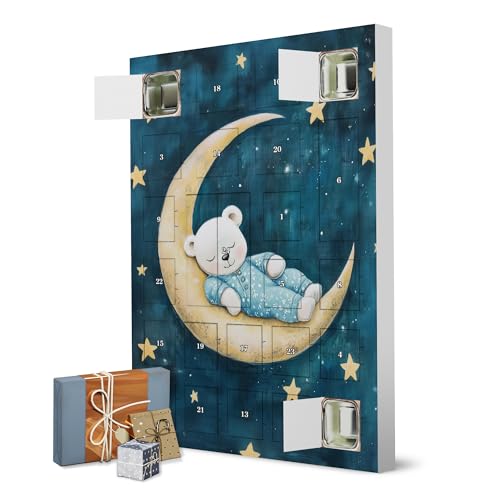 Adventskalender zum Selbstbefüllen Teddy blau artboxONE Adventskalender Für Kinder von artboxONE
