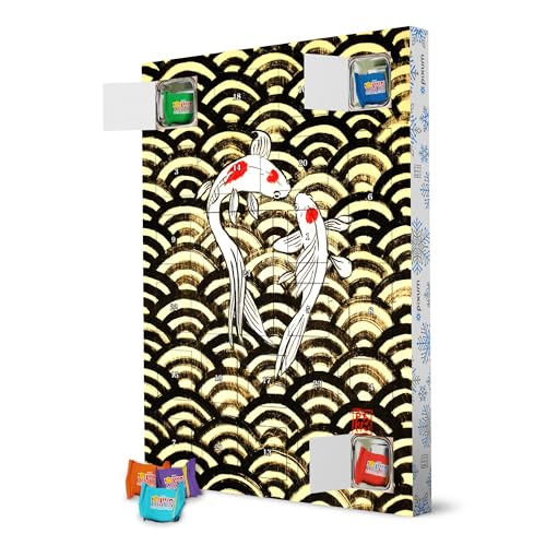 Nachhaltiger Adventskalender Koi auf Holz mit Tony's Chocolonely - artboxONE Adventskalender Tiere von artboxONE