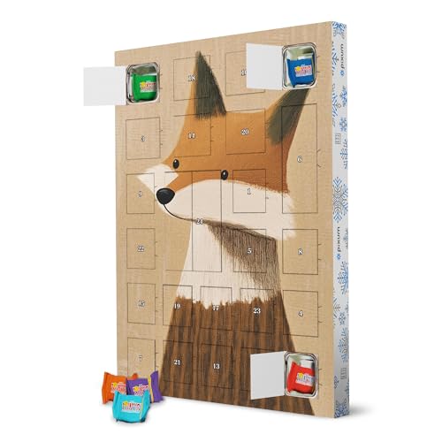 Nachhaltiger Adventskalender Nico niedlicher Fuchs mit Tony's Chocolonely - artboxONE Adventskalender Natur von artboxONE
