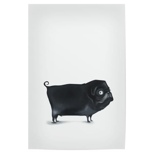 artboxONE Poster 30x20 cm Fr Kinder Mops Michael - Bild lustigetiere Hunde hundeportrait von artboxONE