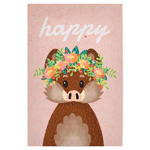 artboxONE Poster 30x20 cm Für Kinder Happy Wildschwein! - Bild Wildschwein Baby Babygirl artboxONE Poster 30x20 cm Für Kinder Happy Wildschwein! - Bild Wildschwein Baby Babygirl von artboxONE