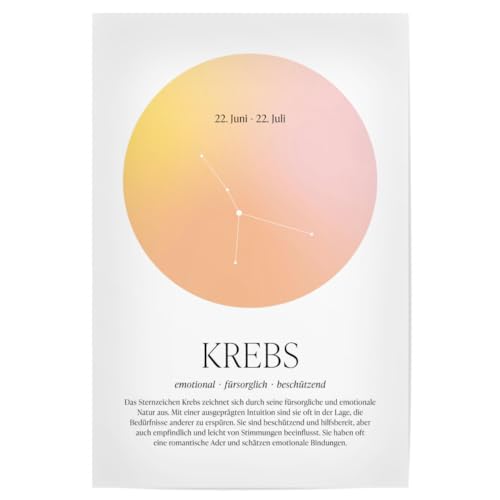 artboxONE Poster 30x20 cm Für Kinder Sternzeichen - Krebs - Bild Sternzeichen horoskop Eigenschaften Krebs artboxONE Poster 30x20 cm Für Kinder Sternzeichen - Krebs - Bild Sternzeichen horoskop Eigenschaften Krebs von artboxONE
