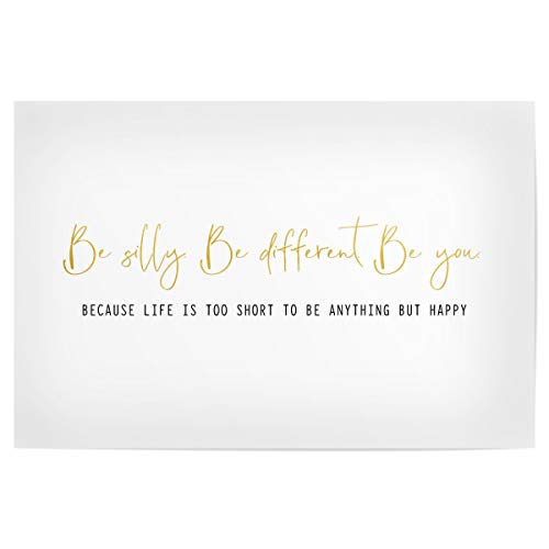 artboxONE Poster 30x20 cm Typografie Be Silly. Be Different. Be You - Bild resilienz Charakter einzigartigkeit artboxONE Poster 30x20 cm Typografie Be Silly. Be Different. Be You - Bild resilienz Charakter einzigartigkeit von artboxONE