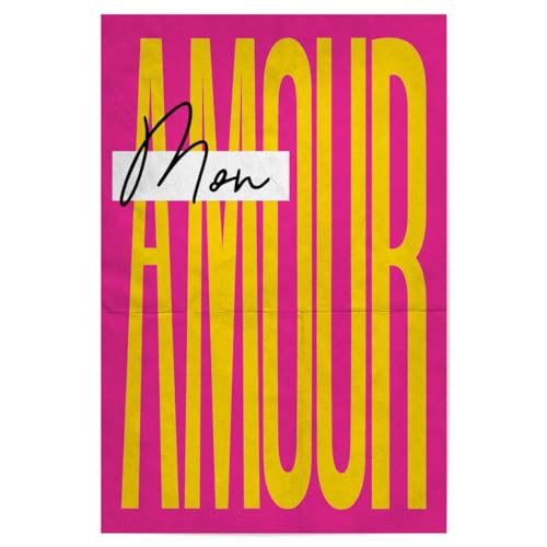 artboxONE Poster 30x20 cm Typografie Malou Studio - Mon Amour - Bild Typografie bunt farbenfroh von artboxONE