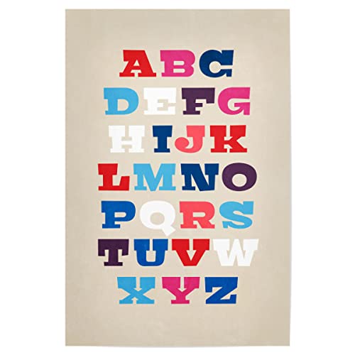 artboxONE Poster 90x60 cm Für Kinder ABC ? Alphabet - Bild Buchstaben Alphabet Buchstaben von artboxONE