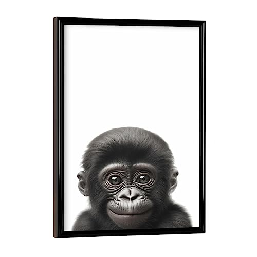 artboxONE Poster mit schwarzem Rahmen 18x13 cm Tiere Sweet Gorilla Baby - Bild wandbild Gorilla artboxONE Poster mit schwarzem Rahmen 18x13 cm Tiere Sweet Gorilla Baby - Bild wandbild Gorilla von artboxONE
