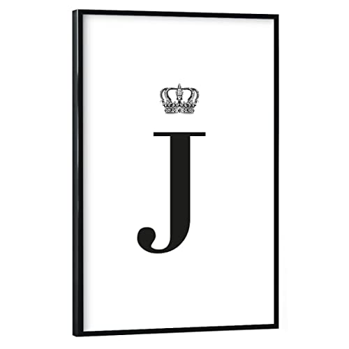 artboxONE Poster mit schwarzem Rahmen 30x20 cm Bunschaben Alphabet Buchstaben/J J King - Bild Buchstabe von artboxONE