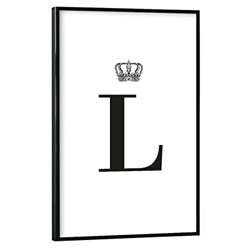 artboxONE Poster mit schwarzem Rahmen 30x20 cm Bunschaben Alphabet Buchstaben/L L King - Bild Buchstabe von artboxONE