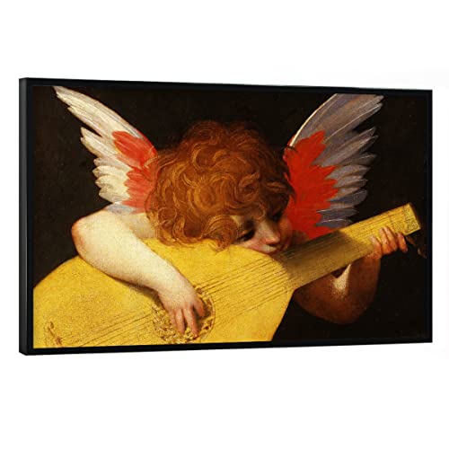 artboxONE Poster mit schwarzem Rahmen 60x40 cm Für Kinder Musizierender Engel - Bild Rosso fiorentino Engel flügel artboxONE Poster mit schwarzem Rahmen 60x40 cm Für Kinder Musizierender Engel - Bild Rosso fiorentino Engel flügel von artboxONE