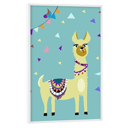 artboxONE Poster mit weißem Rahmen 30x20 cm Lama & Alpaka Für Kinder Funky alpaka - Bild alpaka Crazy Kind artboxONE Poster mit weißem Rahmen 30x20 cm Lama & Alpaka Für Kinder Funky alpaka - Bild alpaka Crazy Kind von artboxONE