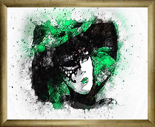 Bilderrahmen Rubin | 22x28 cm | Antik Gold | klares Kunstglas | Poster Puzzle Diamond Painting Drucke von arte-tuo
