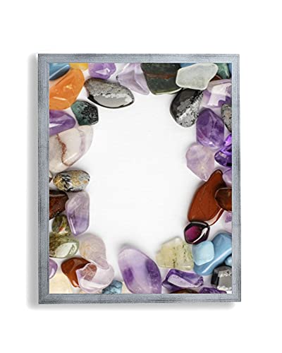 arte-tuo Bilderrahmen Opal A 80x100 cm Silber patiniert mit Antireflex Kunstglas für Poster Puzzle Diamond Painting von arte-tuo