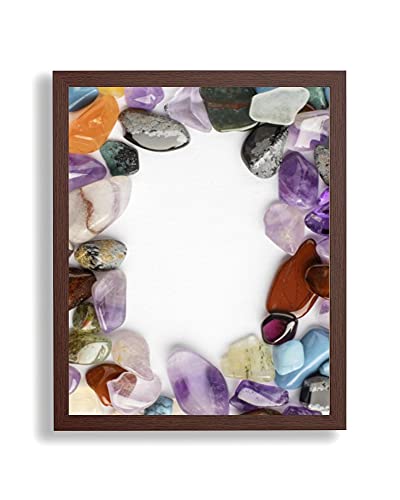 arte-tuo Bilderrahmen Opal N | 40x100 cm | Dark Oak Dekor | klares Kunstglas | Poster Puzzle Diamond Painting Drucke von arte-tuo