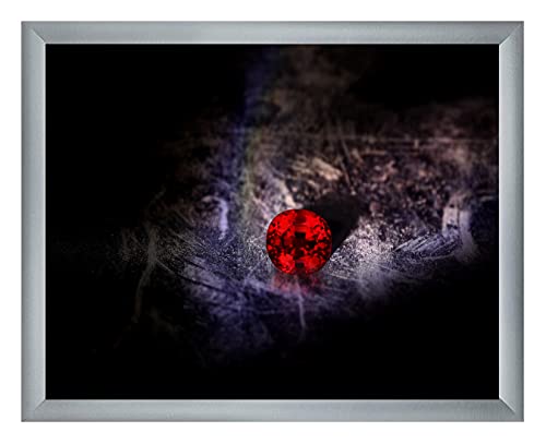 arte-tuo Bilderrahmen Rubin | 72x104 cm | Alu Schliff Optik | klares Kunstglas | Puzzle Diamond Painting Poster von arte-tuo