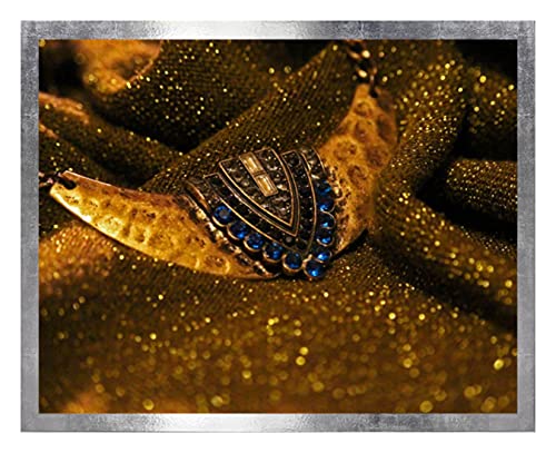 arte-tuo Bilderrahmen Saphir 21x30 cm Silber Vintage mit klarem Kunstglas für Poster Puzzle Diamond Painting von arte-tuo