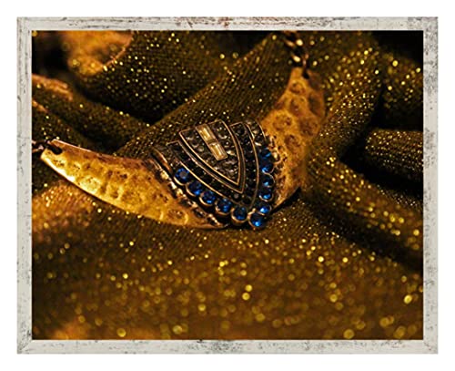 arte-tuo Bilderrahmen Saphir 25x50 cm Beige White Vintage mit klarem Kunstglas für Poster Puzzle Diamond Painting arte-tuo Bilderrahmen Saphir 25x50 cm Beige White Vintage mit klarem Kunstglas für Poster Puzzle Diamond Painting von arte-tuo