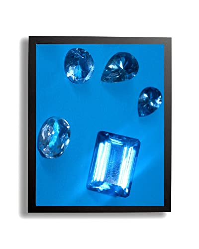 arte-tuo Bilderrahmen Topas | 20x40 cm | Graphit Grau | klares Kunstglas | Poster Puzzle Diamond Painting Drucke von arte-tuo