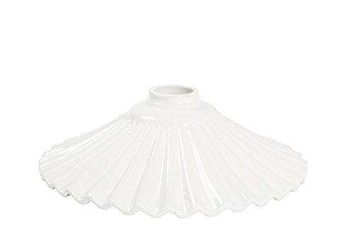 Ersatz-Lampenschirm aus weißer Keramik mit weißem Rand für Kronleuchter klassischer Landhausstil - 30 cm 100% Made in Italy Ersatz-Lampenschirm aus weißer Keramik mit weißem Rand für Kronleuchter klassischer Landhausstil - 30 cm 100% Made in Italy von arterameeferro