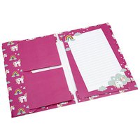artoz Briefpapier mit Briefhüllen Einhorn pink ca. DIN A5 80 g/qm 1 Pack von artoz