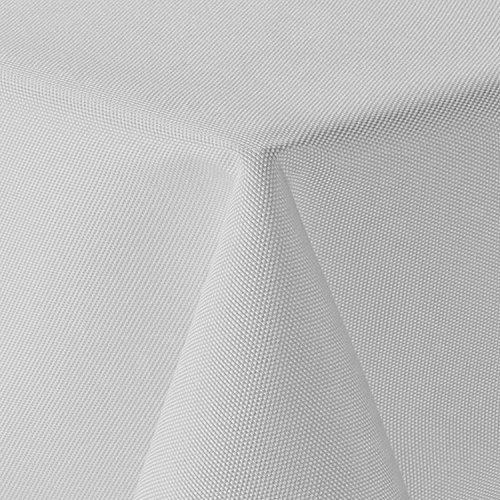 Leinen Optik Tischdecke Eckig 110x160 cm Weiss · Eckig Farbe & Größe wählbar mit Lotus Effekt - Wasserabweisend von artshop24