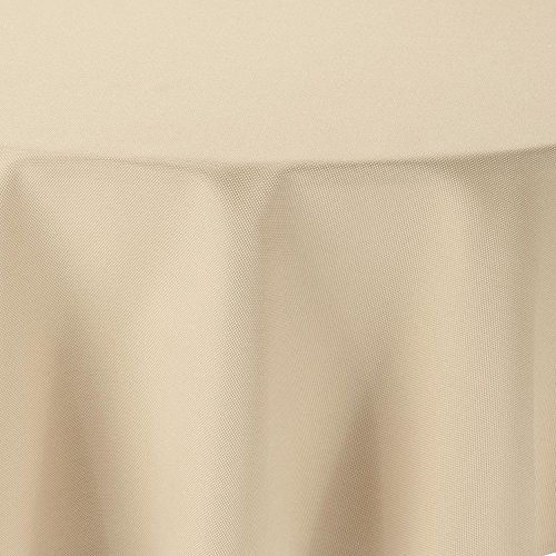 Leinen Optik Tischdecke Oval 160x260 cm Champagner Creme · Oval Farbe, Form und Größe wählbar mit Lotus Effekt - Wasserabweisend von artshop24