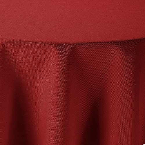 Leinen Optik Tischdecke Oval 160x260 cm Rot · Oval Farbe & Größe wählbar mit Lotus Effekt - Wasserabweisend von artshop24