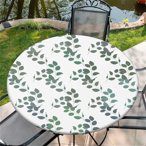 Outdoor Runde Tischdecke mit Gummizug Ø 36in-90cm- Elastisch Garten tischdecke mit Aquarellblätter Muster Outdoor Runde Tischdecke mit Gummizug Ø 36in-90cm- Elastisch Garten tischdecke mit Aquarellblätter Muster von artslion