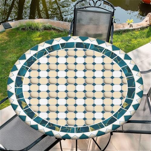 Outdoor Runde Tischdecke mit Gummizug Ø 36in-90cm- Elastisch Garten tischdecke mit Dunkelgrün Muster Outdoor Runde Tischdecke mit Gummizug Ø 36in-90cm- Elastisch Garten tischdecke mit Dunkelgrün Muster von artslion