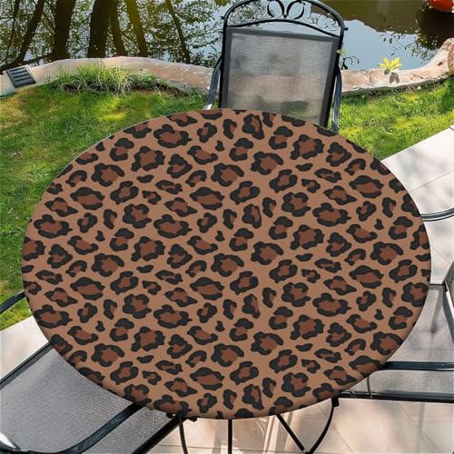 Outdoor Runde Tischdecke mit Gummizug Ø 36in-90cm- Elastisch Garten tischdecke mit Leopardenmuster Muster Outdoor Runde Tischdecke mit Gummizug Ø 36in-90cm- Elastisch Garten tischdecke mit Leopardenmuster Muster von artslion