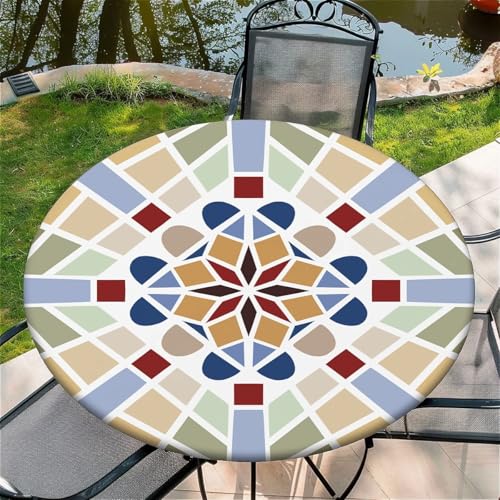 Outdoor Runde Tischdecke mit Gummizug Ø 44in-110cm- Elastisch Garten tischdecke mit Muster Muster Outdoor Runde Tischdecke mit Gummizug Ø 44in-110cm- Elastisch Garten tischdecke mit Muster Muster von artslion