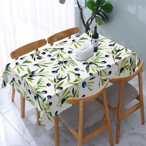 Tischdecke abwischbar Rechteck 52x70in(130x180cm) Garten tischdecke mit Heidelbeeren Motiv, Dekorative Tischdeko für KücheEsszimmer tischdecke Outdoor wetterfest von artslion